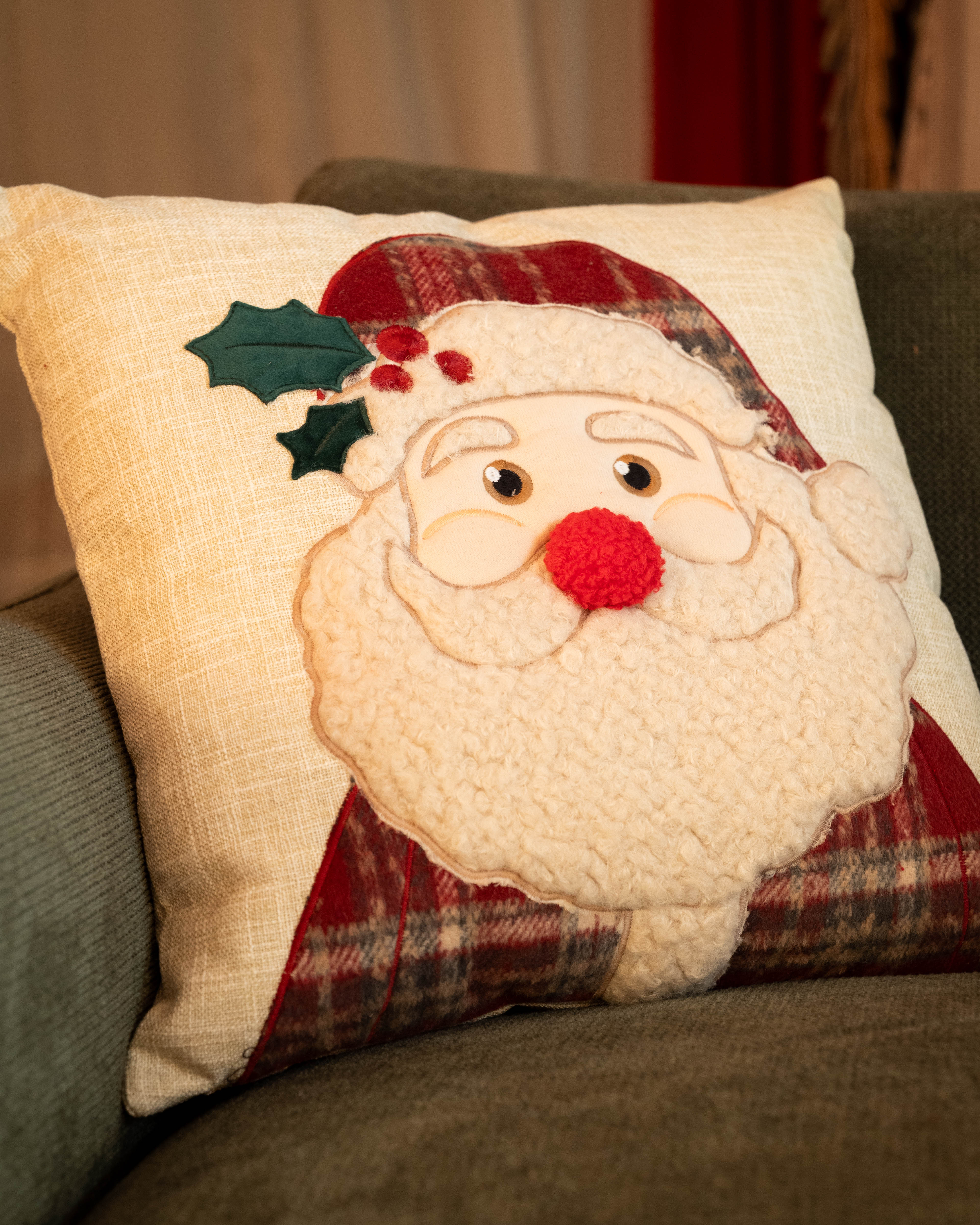 Cuscino Babbo Natale Ricamato