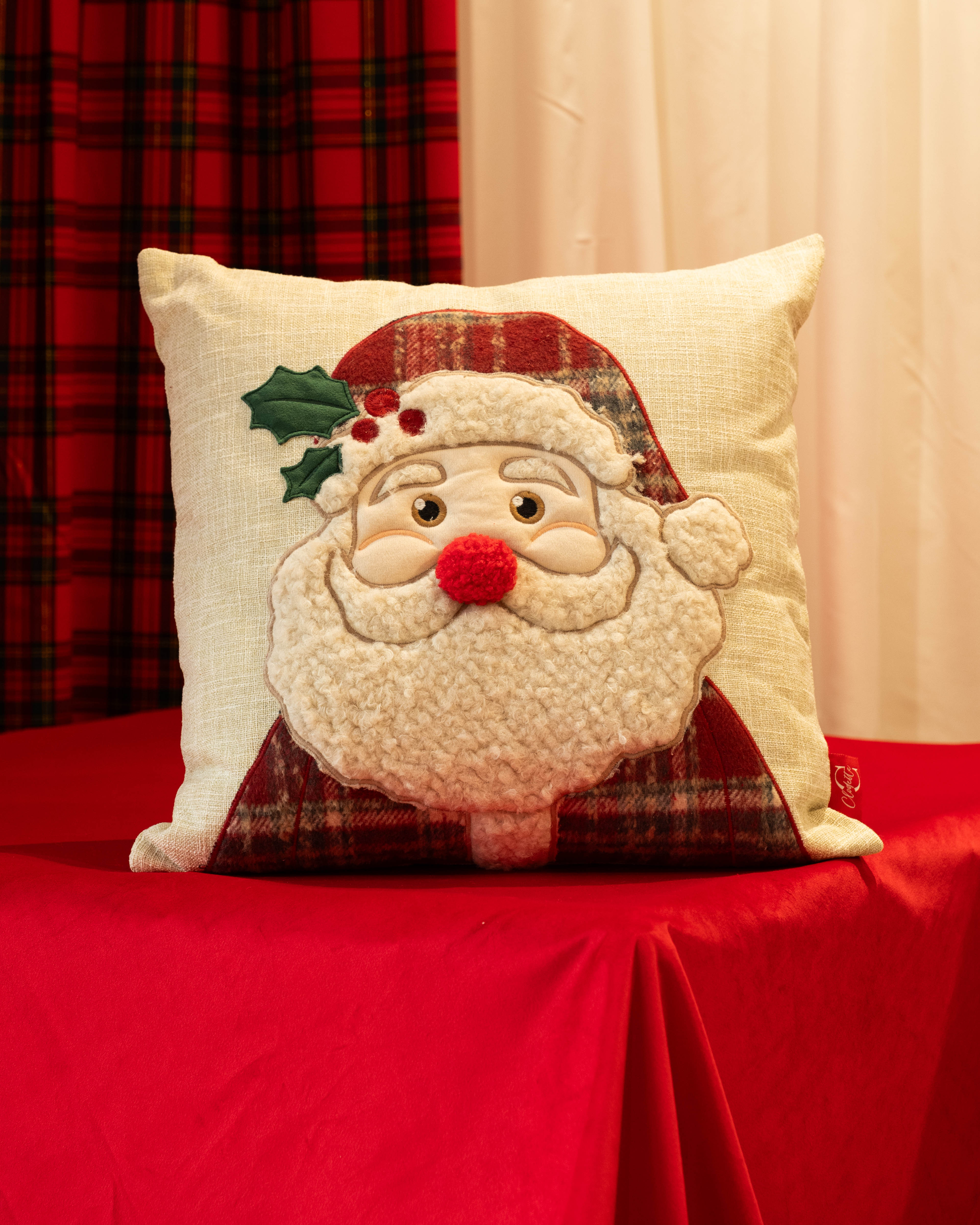 Cuscino Babbo Natale Ricamato